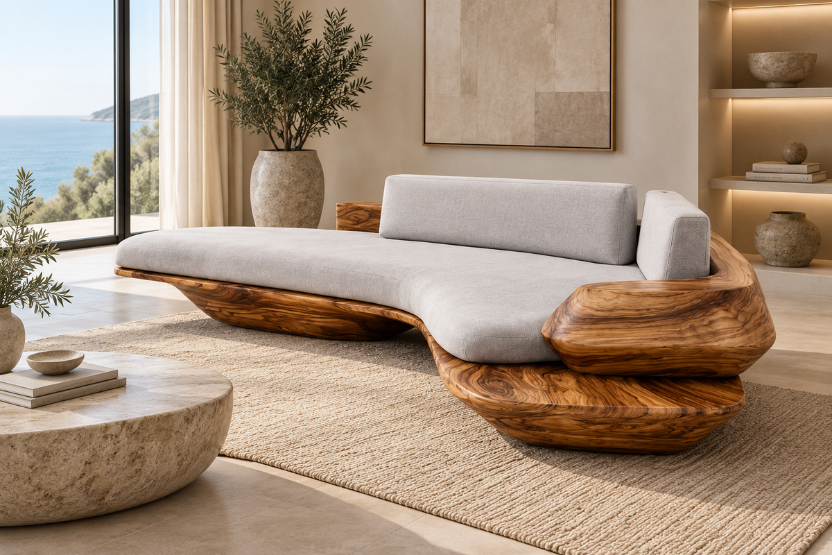 Sculptural Suar Sofa