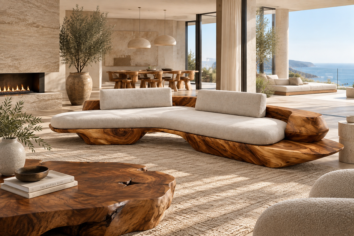 Sculptural Suar Sofa