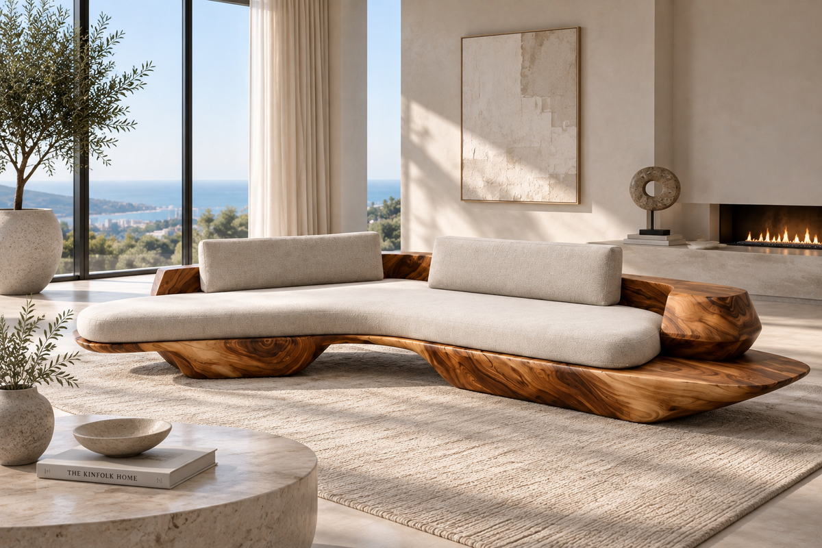 Sculptural Suar Sofa