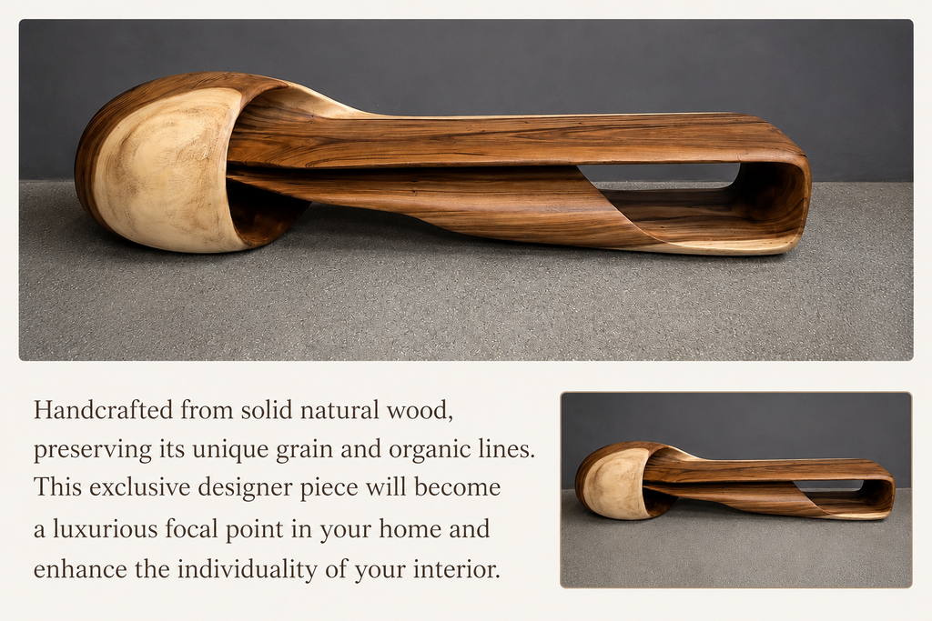 ECLIPSE — SCULPTURAL BENCH & CONSOLE